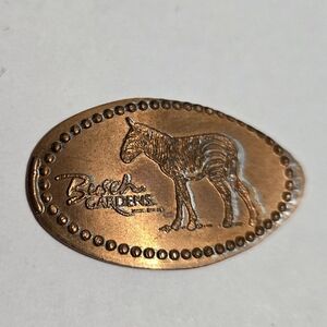 Busch Gardens Zebra Pressed Coin Penny Souvenir